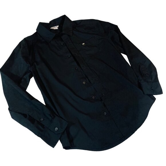 Caterpillar Men's Black Button-Up Shirt S Small Chest Pocket W Logo - Picture 1 of 8